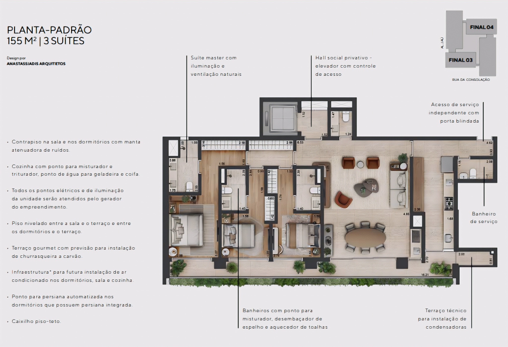 Planta 155m²